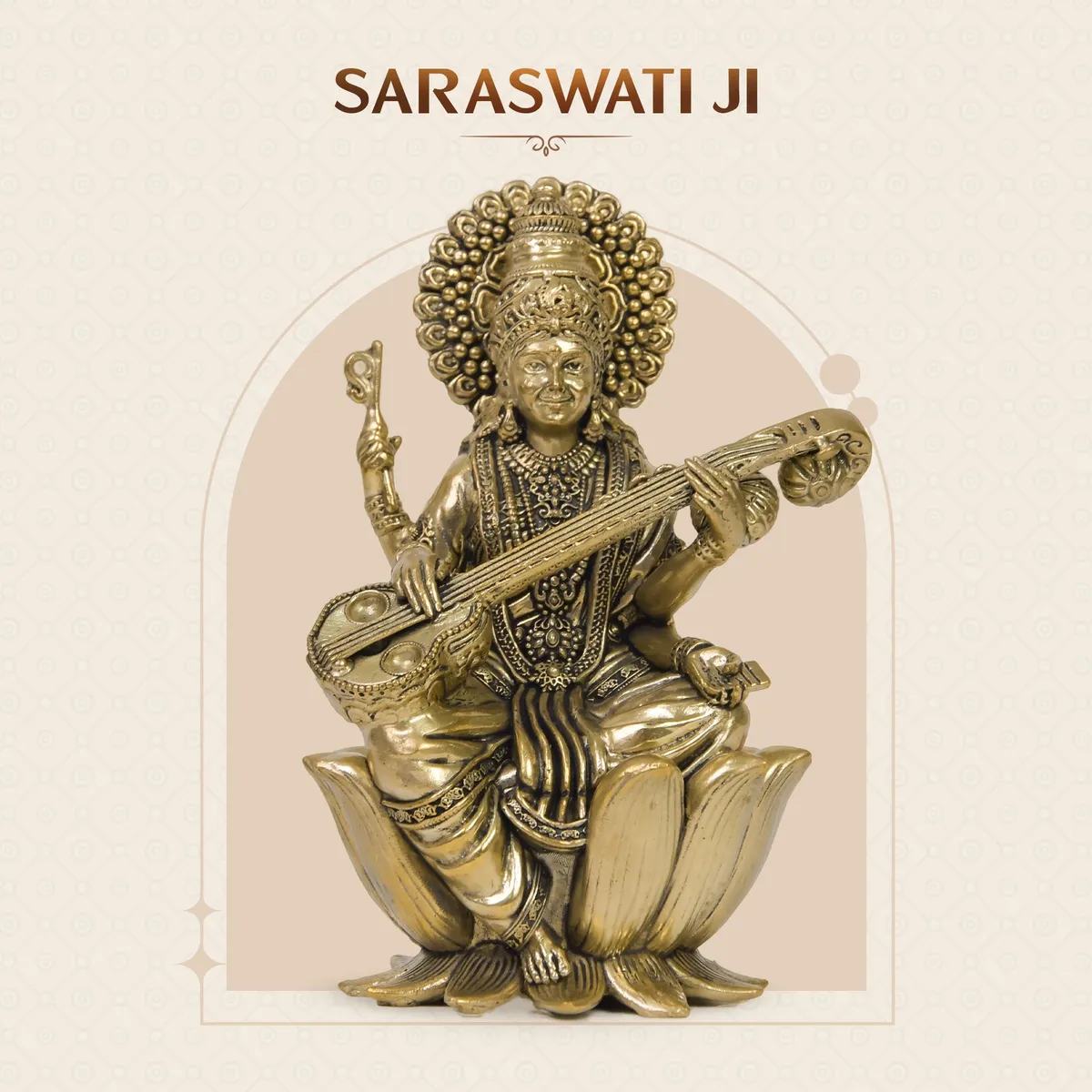 Brass Superfine Saraswati Ji Statue (6 Inch)
